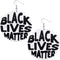 White Black Wooden Black Lives Matter Earrings