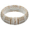 White Knit Canvas Bangle Bracelet