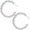 White Crinkle Mini Hoop Earrings