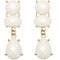 White Elegant Faceted Teardrop Post Earrings