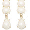 White Elegant Faceted Teardrop Post Earrings
