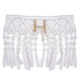 White Fringe Lace Choker Necklace