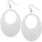 White Gigantic Oval Cutout Earrings