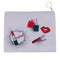 White Lipstick Keychain Makeup Cosmetic Bag