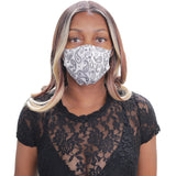 White Paisley Face Mask