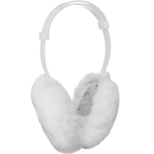 White Plush Adjustable Earmuffs