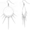 White Gradual Spiked Hoop Earrings