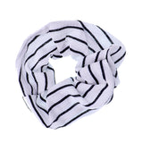 White Striped Hair Scrunchie