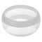 White Clear Striped Round Bangle Bracelet