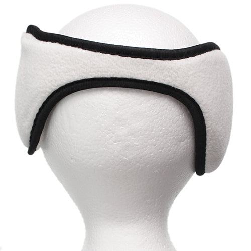 White Fleece Unisex Coil EarMuffs Warmers