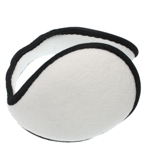 White Fleece Unisex Coil EarMuffs Warmers