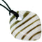 White Murano Cord Charm Necklace