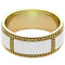 White Beaded Outline Bangle Bracelet