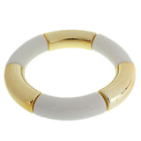 White Glossy Stretch Tube Bracelet