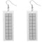 White rectangle earrings  