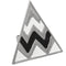Black White Triangle Zigzag Adjustable Ring