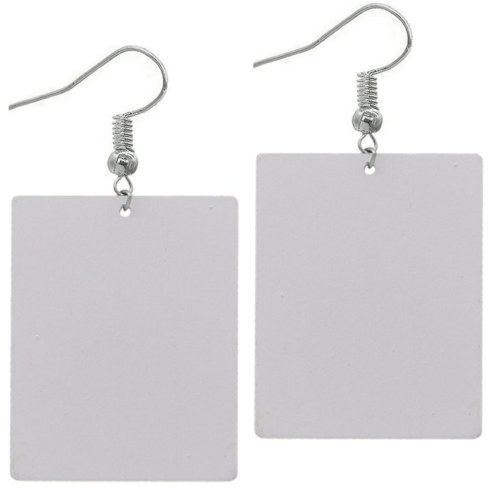 Green Live Your Dream Wooden Earrings