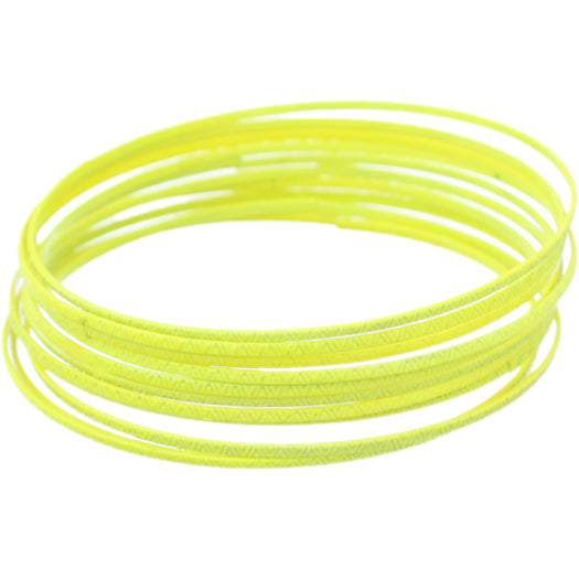 Yellow 11-Piece Thin Stacked Bracelets