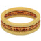 Yellow 3-Piece Wooden Cheetah Stacked Bracelets