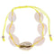 Yellow Cowrie Sea Shell Adjustable Bracelet
