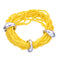 Yellow Stacked Sequin Beaded Stretch Bracelet
