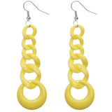 Yellow Gradual Chain Link Earrings