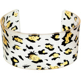 Yellow Cheetah Translucent Cuff Bracelet