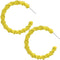 Yellow Crinkle Mini Hoop Earrings