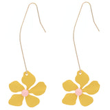 Yellow Dainty Flower Earrings