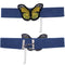 Yellow Butterfly Denim Embroidery Choker Necklace