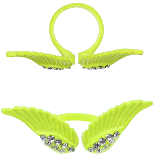 Yellow Double Angel Wing Cuff Ring