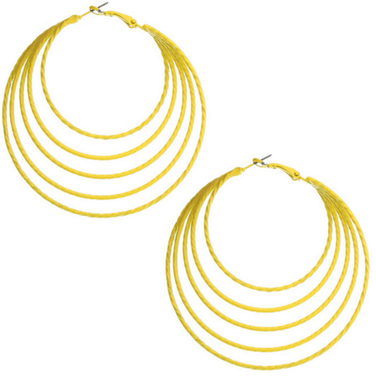 Big Yellow Hoop Earring
