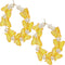 Yellow Butterfly Faux Pearl Mini Hoop Earrings