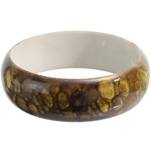Yellow Grunge Textured Bangle Bracelet