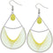 Yellow Bead Woven Teardrop Earrings