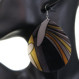 Yellow Large Acrylic Teardrop Earrings
