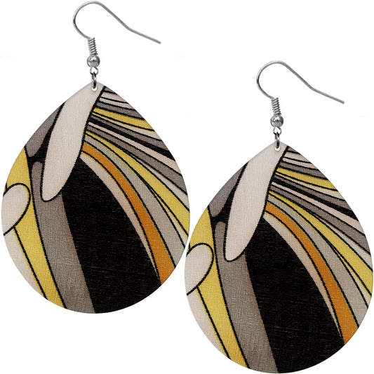 Yellow Large Acrylic Teardrop Earrings