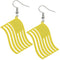 Yellow Large American Flag Wooden Earrings