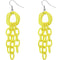 Yellow Link Acrylic Dangle Earrings