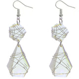Elegant Teardrop Wrapped Dangle Earrings