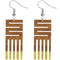 Yellow Maze Geometric Wooden Earrings