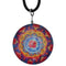 Yellow Blue Kaleidoscope Nylon Charm Necklace