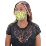 Yellow Paisley Face Mask