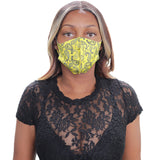 Yellow Paisley Face Mask