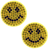 Yellow Smiley Face Stud Earrings