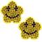 Yellow Smiley Face Star Earrings