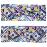Yellow Money Criss Cross Stretch Headband
