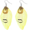 Yellow Feather Earrings