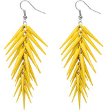 Yellow Spike Cascade Dangle Earrings