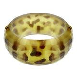 Yellow Spotted Cheetah Hinged Bracelet